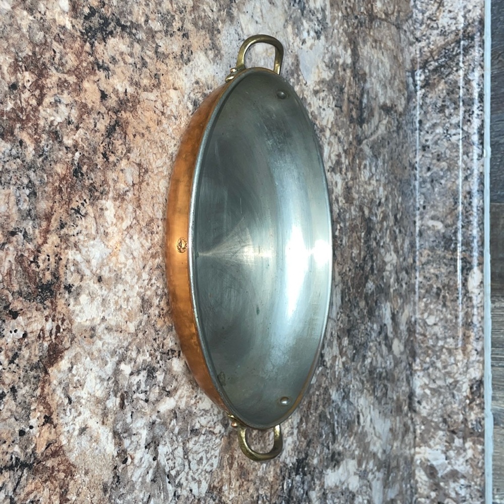 Vintage copral made in portugal small copper pan/fish fry or sauce